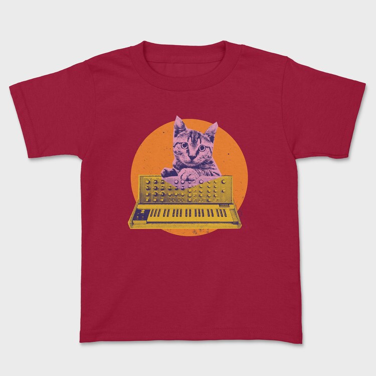 Cat Synth, Kids' T-Shirt