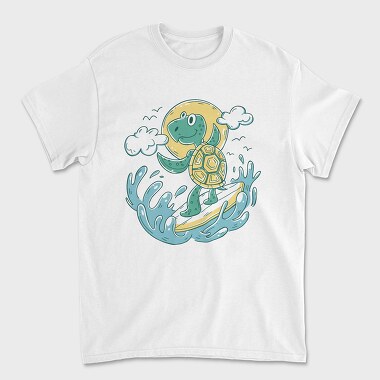 Turtle Surfing, Unisex Men's T-Shirt
