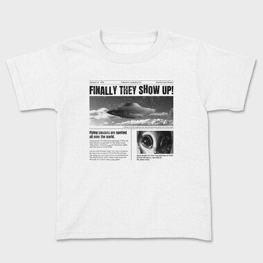 Ufo Newspaper, Kids' T-Shirt