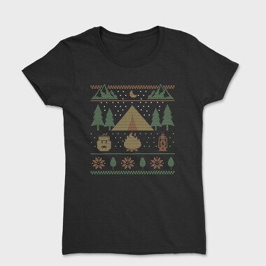 Ugly Sweater Camping, Women's T-Shirt