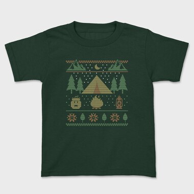 Ugly Sweater Camping, Kids' T-Shirt