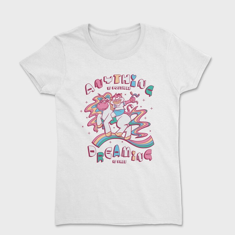 Unicorn and Cat Anything Is Possible, Дамска Тениска