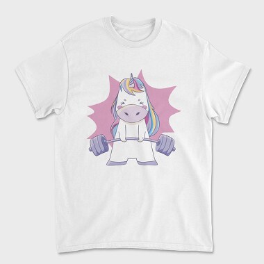Unicorn Lifting Weights, Unisex Men's T-Shirt