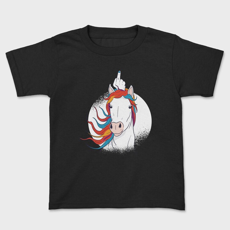 Unicorn Middle Finger Horn, Детска Тениска