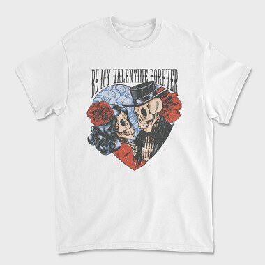 Valentine Skulls, Unisex Men's T-Shirt