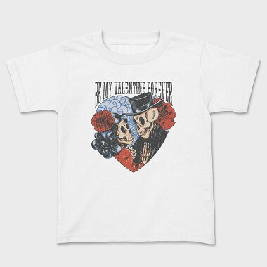 Valentine Skulls, Kids' T-Shirt