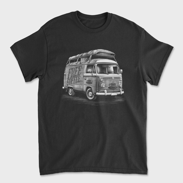 Van Free Coffee, Unisex Men's T-Shirt