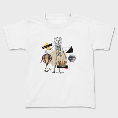 Vintage Sun King, Kids' T-Shirt