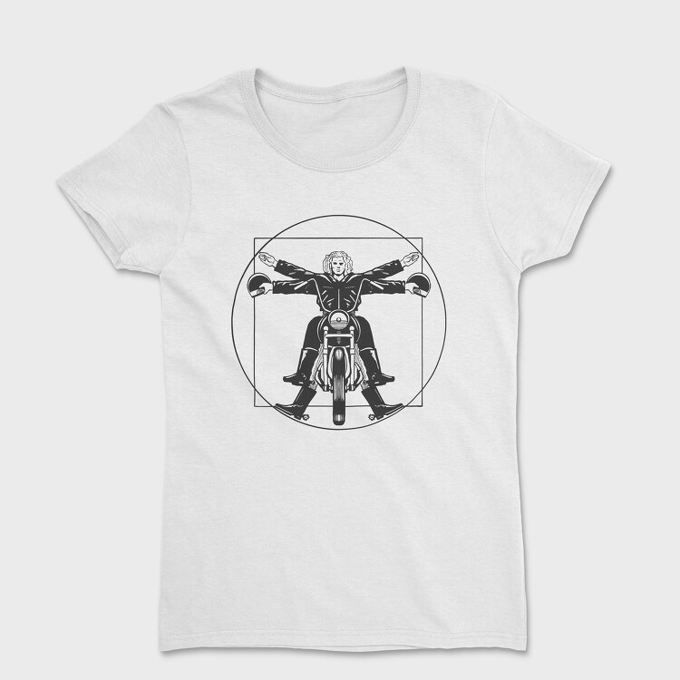 Vitruvian Man Bike, Women's T-Shirt