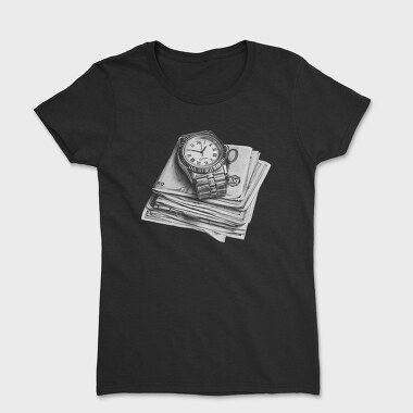 Watch and Money Stack, Women's T-Shirt