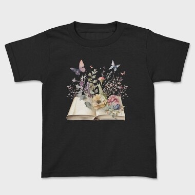 Watercolor Book Flowers, Kids' T-Shirt
