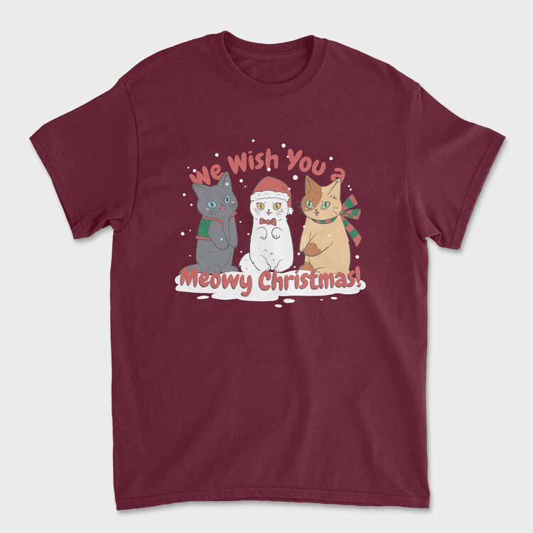 We Wish You a Meowy Christmas, Unisex Men's T-Shirt