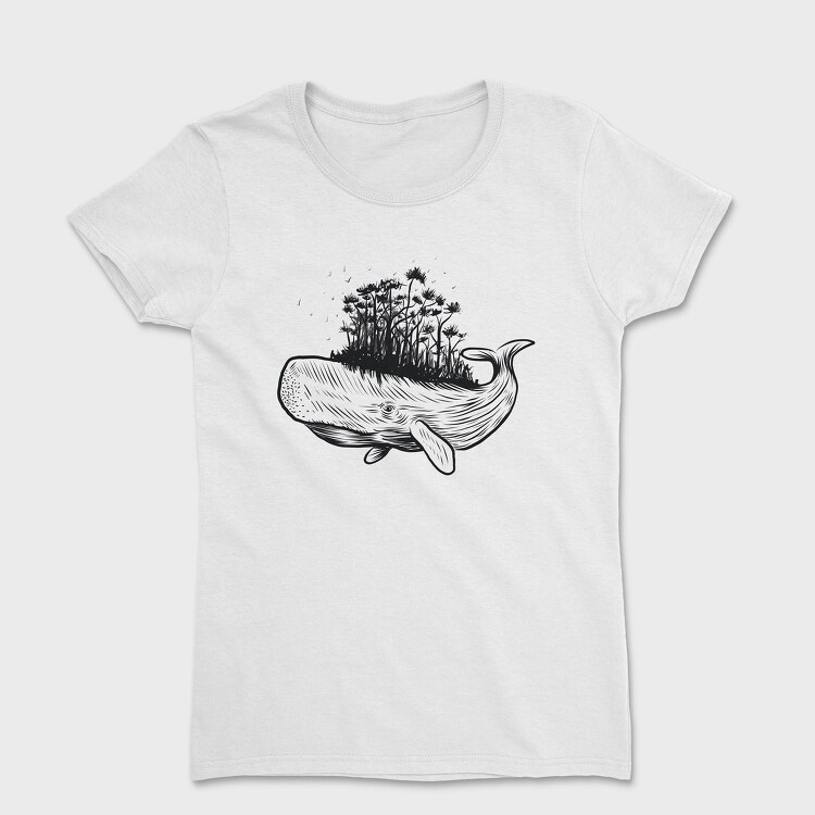 Whale and Tree, Women's T-Shirt