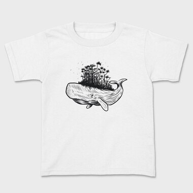 Whale and Tree, Kids' T-Shirt