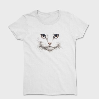 White Cat Portrait, Women's T-Shirt