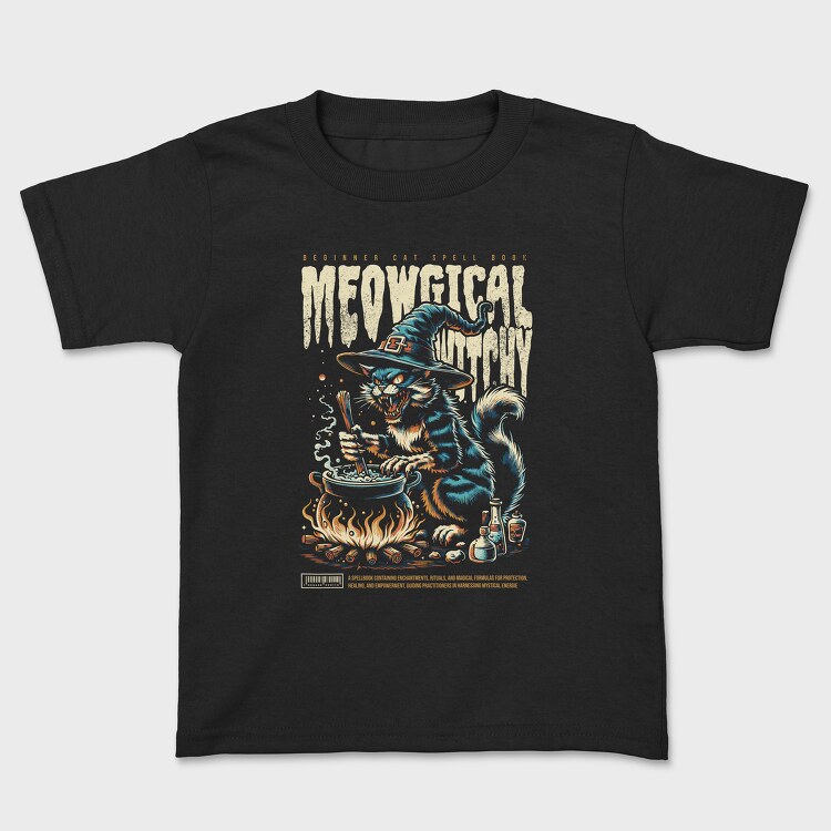 Witch Cat 2, Kids' T-Shirt
