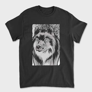 Унисекс Мъжка Тениска, Wolf Portrait 2