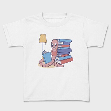 Worm Book, Kids' T-Shirt