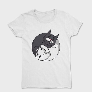 Yin Yang Cat and Dog, Women's T-Shirt