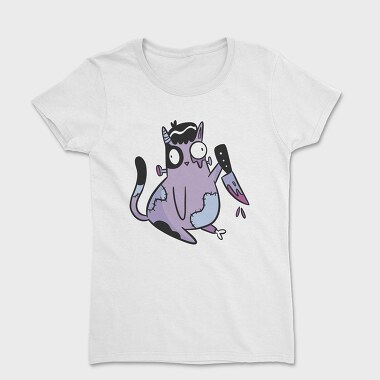Zombie Cat Knife, Women's T-Shirt
