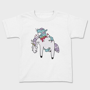 Zombie Eating Unicorn, Kids' T-Shirt