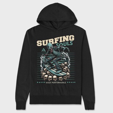 Sufing Souls, Unisex Men's Hoodie