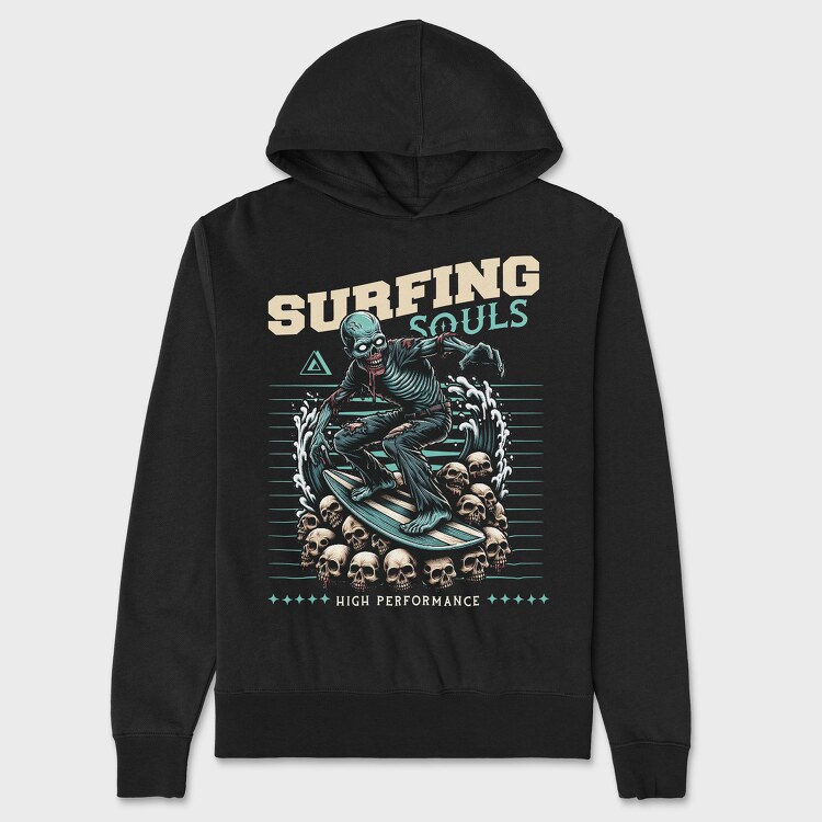 Sufing Souls, Unisex Men's Hoodie