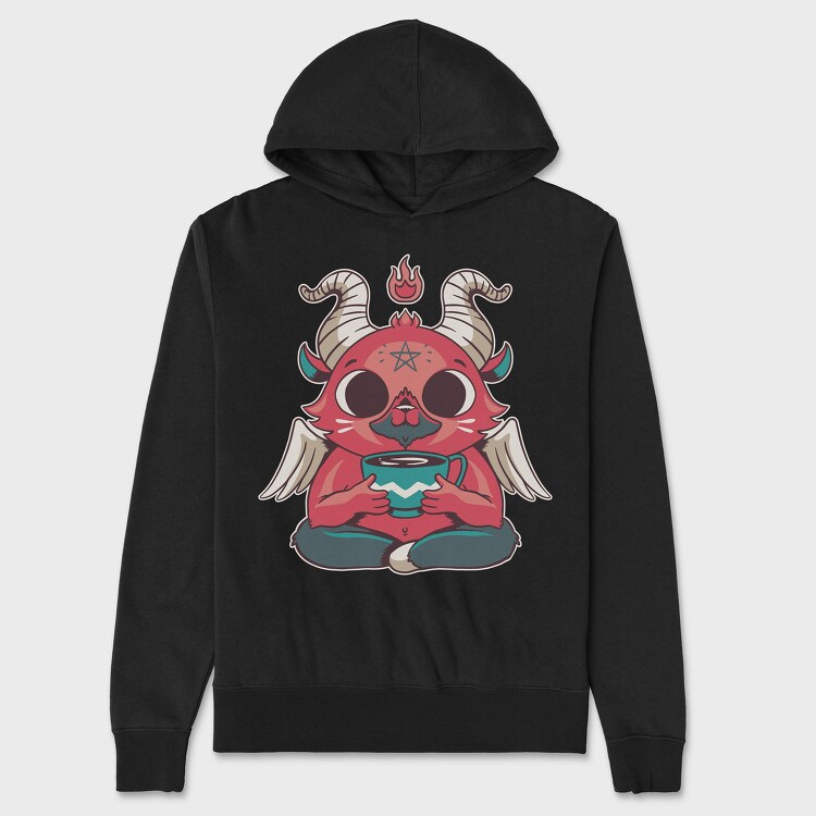Mini Baphomet Coffee, Unisex Men's Hoodie