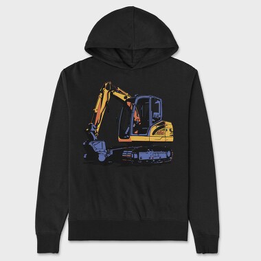 Mini Excavator, Unisex Men's Hoodie