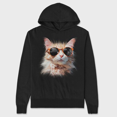 Sunglass Cat, Unisex Men's Hoodie