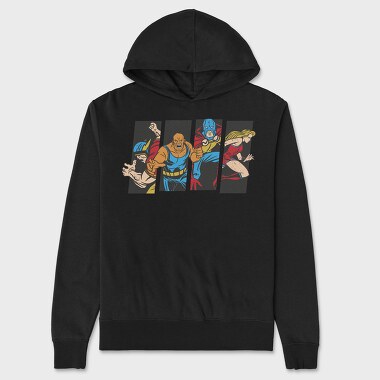 Hero Collage, Unisex Men's Hoodie