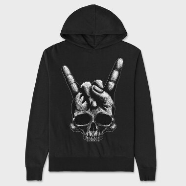 Heavy Metal Skull, Unisex Men's Hoodie