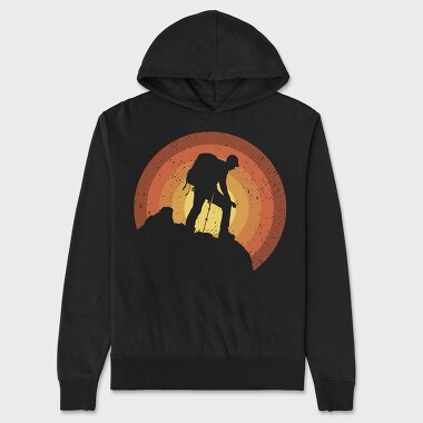 Hiker Sunset, Unisex Men's Hoodie
