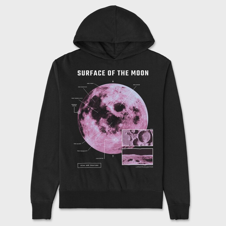Surface of the Moon, Unisex Men's Hoodie