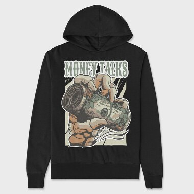Money Talks Skull, Unisex Men's Hoodie