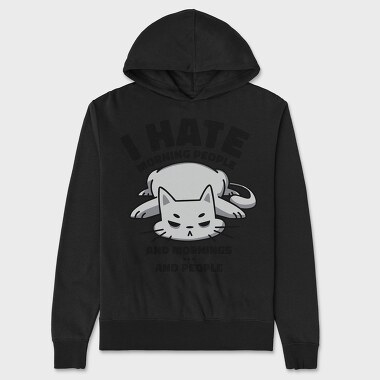 Cat Morning People, Unisex Men's Hoodie