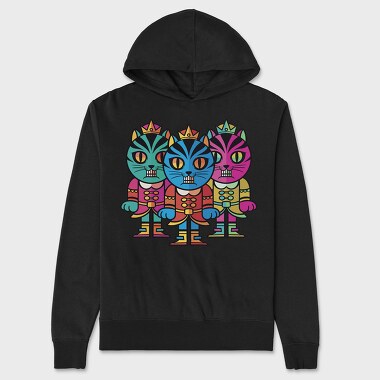 Cat Nut Cracker, Unisex Men's Hoodie