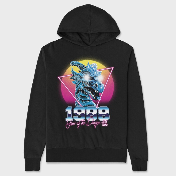 Dragon Retro Wave, Унисекс Мъжко Суичър