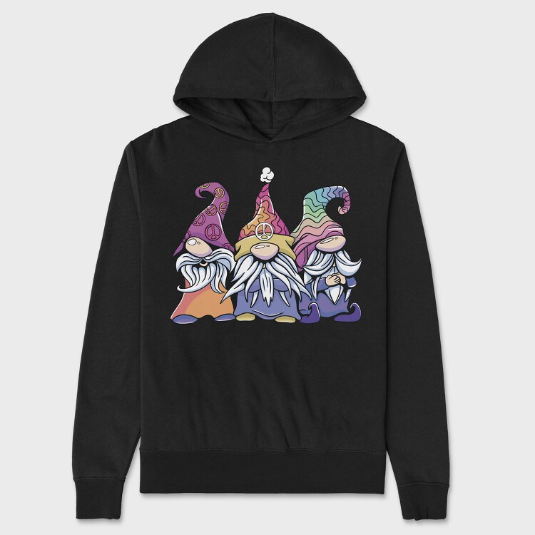 Hippie Gnomes Pastel, Unisex Men's Hoodie