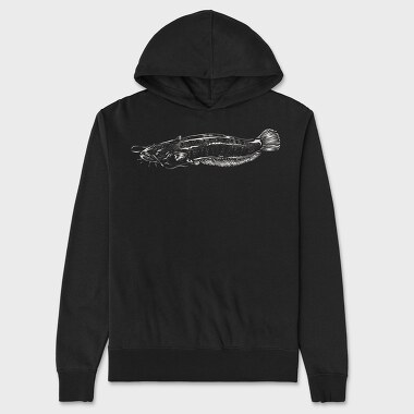 Monochrome Catfish, Unisex Men's Hoodie