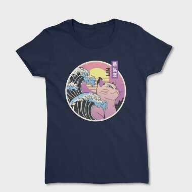Japanese Wave Cat, Women's T-Shirt