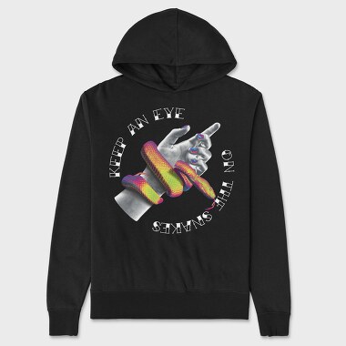Holographic Snake, Unisex Men's Hoodie