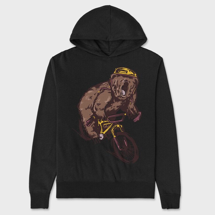 Bear BMX Bike, Unisex Men's Hoodie