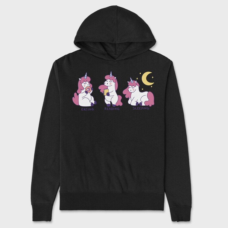 Eating Reading Sleeping Unicorn, Унисекс Мъжко Суичър
