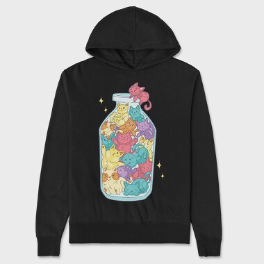 Cats Bottle, Unisex Men's Hoodie