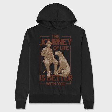 The Journey of Life Dog, Unisex Men's Hoodie