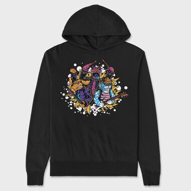Animal Rock Band, Unisex Men's Hoodie