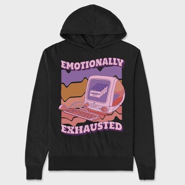 Emotionally Exhausted, Unisex Men's Hoodie