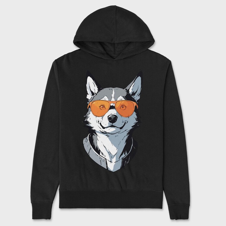 Husky Sungalsses, Unisex Men's Hoodie