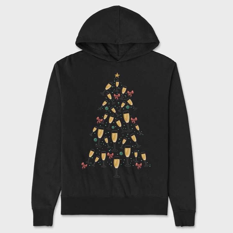 Champagne Christmas Tree, Унисекс Мъжко Суичър
